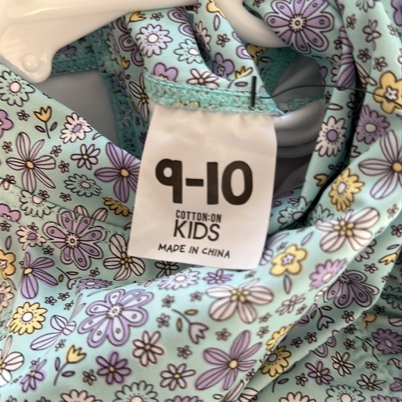 Cotton On Kids Floral Ruffle Long Sleeve Swimsuit - Picture 7 of 9